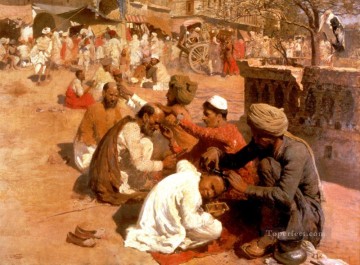 Árabe Painting - Barberos indios Saharanpore Árabe Edwin Lord Weeks